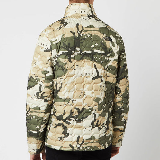 The North Face Men's Thermoball Jacket - Peyote Beige Woodchip Camp Print