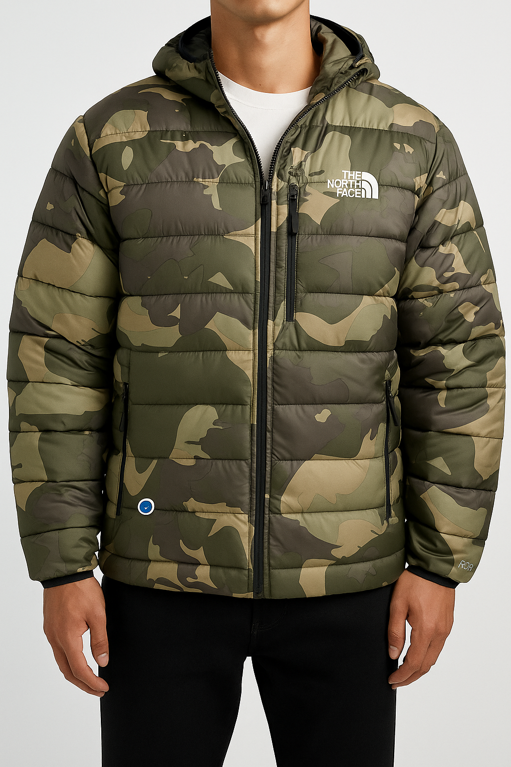 The North Face Men's Thermoball Jacket - Peyote Beige Woodchip Camp Print