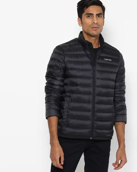Calvin Klein Black Puffer Jacket with Insert Pockets