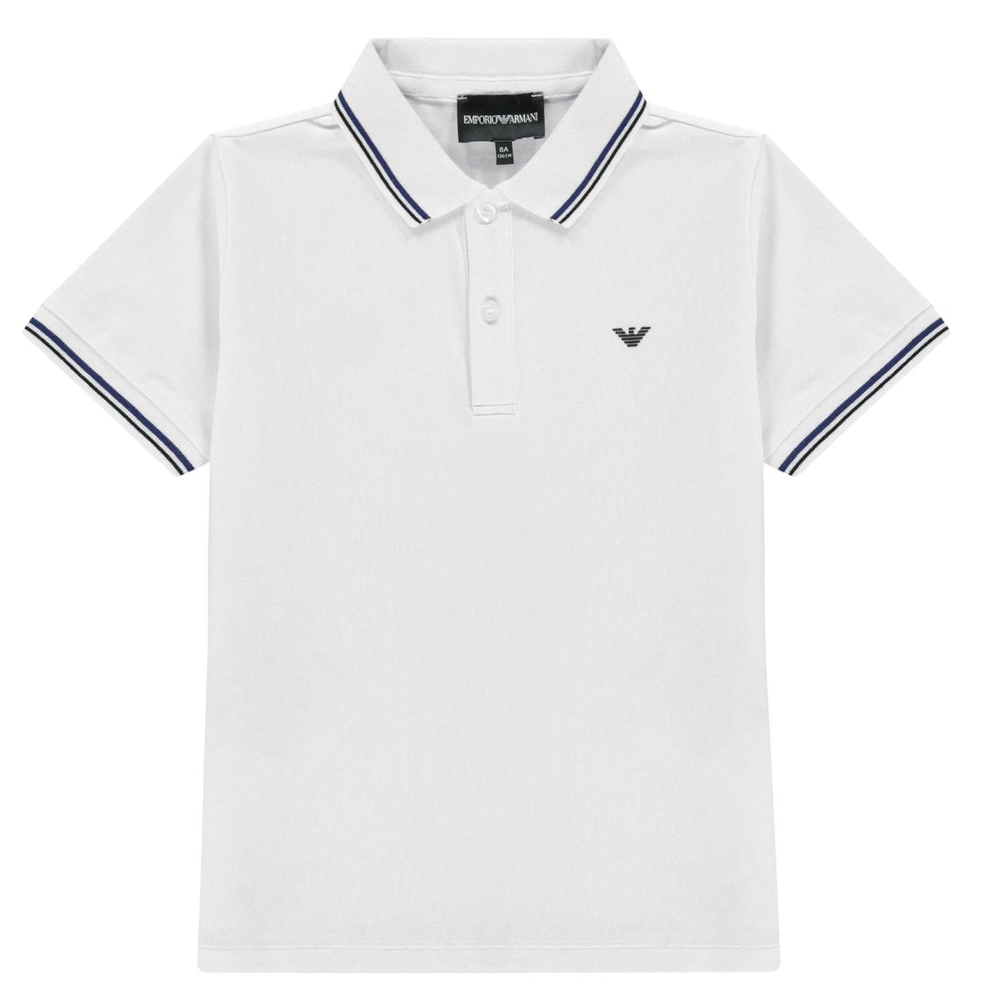 Emporio Armani Kids/Juniors White Cotton Polo Shirt