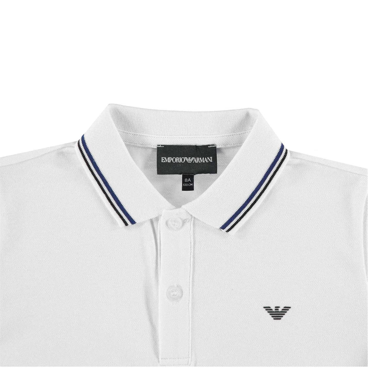 Emporio Armani Kids/Juniors White Cotton Polo Shirt