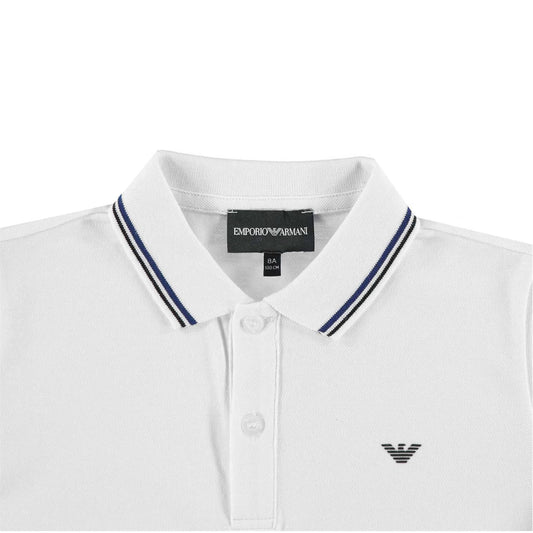 Emporio Armani Kids/Juniors White Cotton Polo Shirt