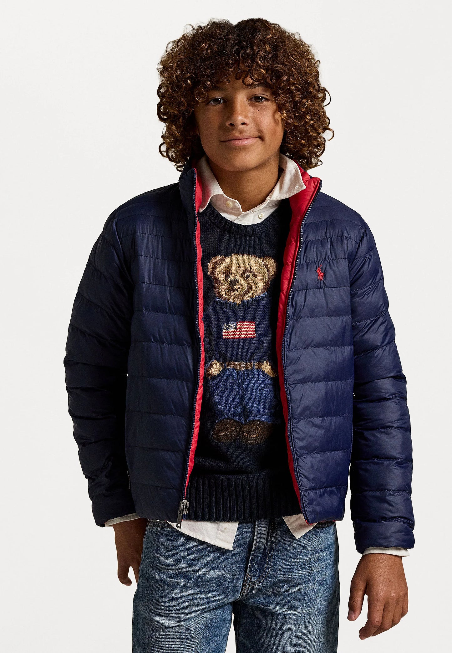 Ralph Lauren Kids/Juniors Red Reversible Puffer Jacket