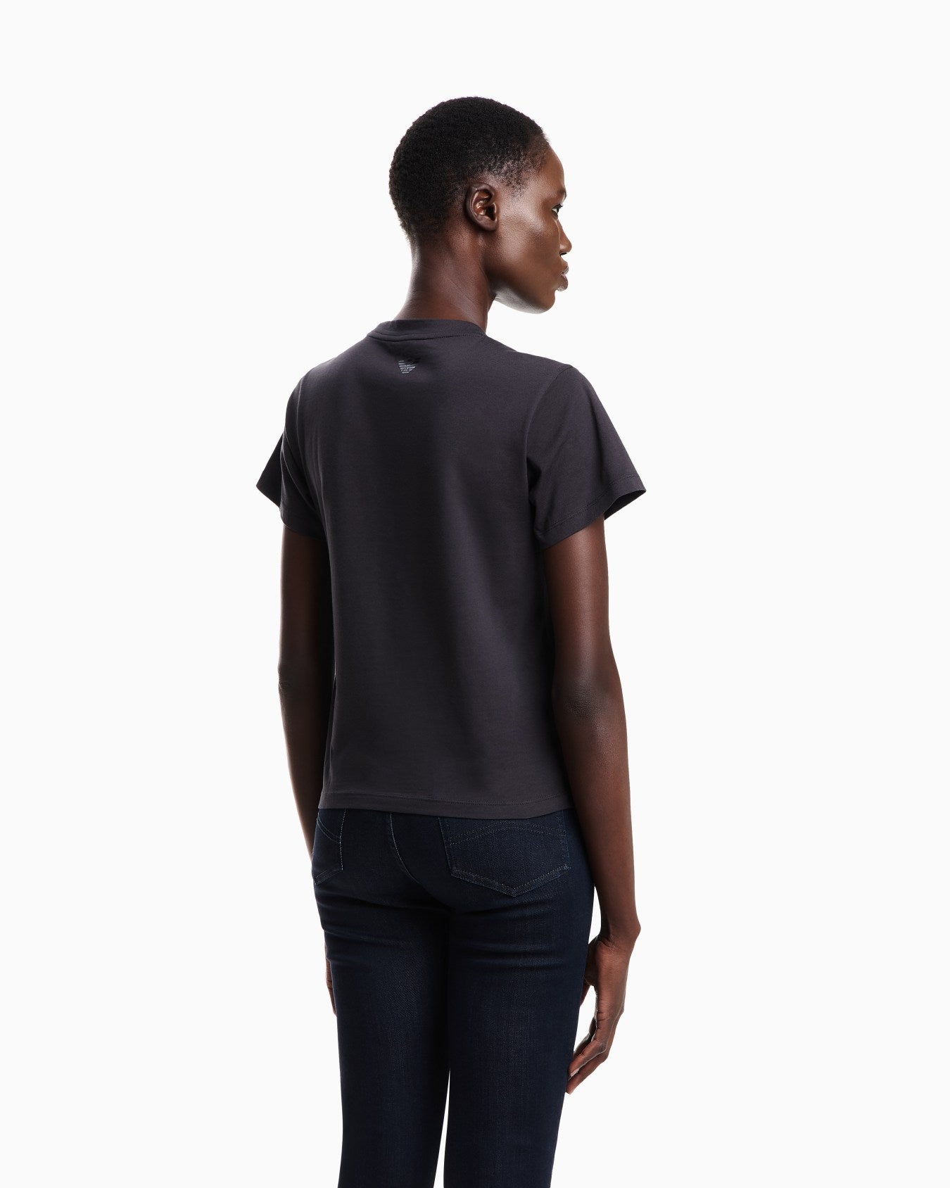 Emporio Armani ASV organic-jersey Woman's T-shirt with logo print