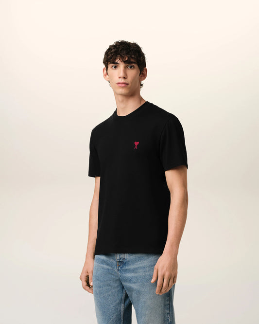 Ami De Coeur Men's Cotton Black T-Shirt
