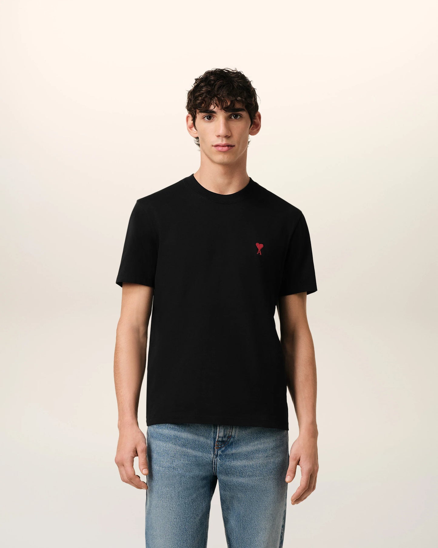 Ami De Coeur Men's Cotton Black T-Shirt
