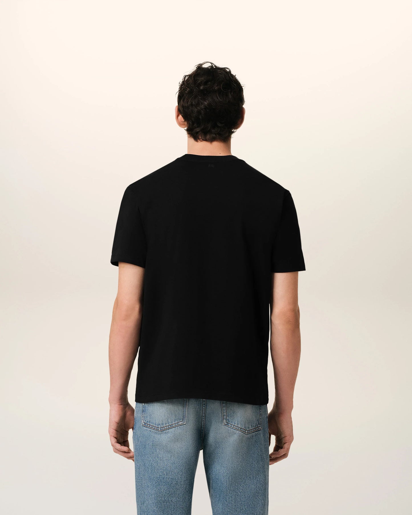 Ami De Coeur Men's Cotton Black T-Shirt