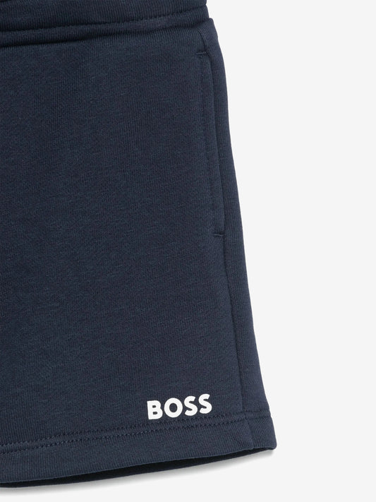 BOSS Baby Boys Logo Shorts in Navy Blue