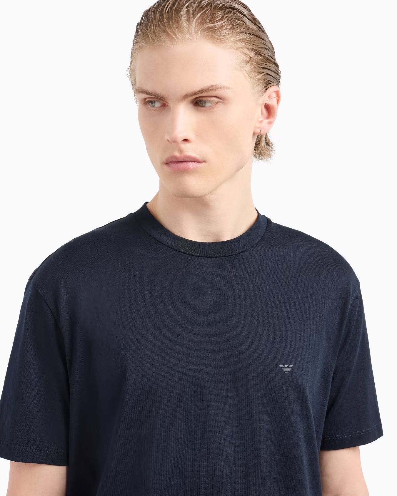 Emporio Armani ASV Men's Travel Essentials Navy Blue Jersey T-shirt