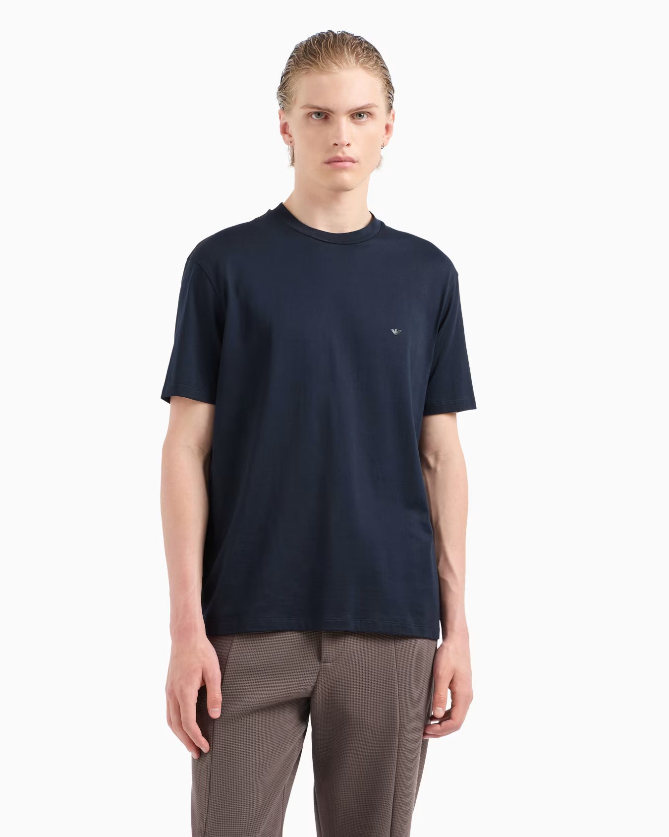 Emporio Armani ASV Men's Travel Essentials Navy Blue Jersey T-shirt