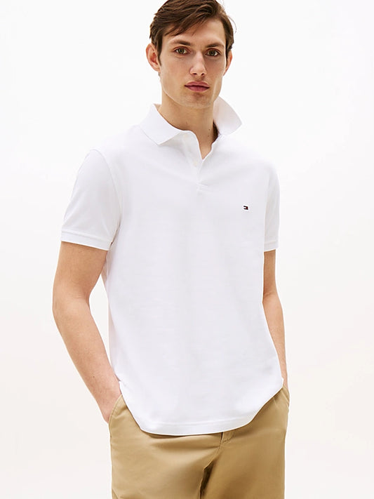 Tommy Hilfiger 1985 Regular Fit Pique White Polo Shirt