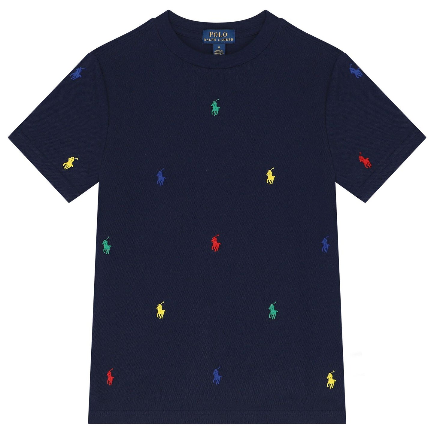 Ralph Lauren All Over Pony Navy T-shirt for Kids/Juniors