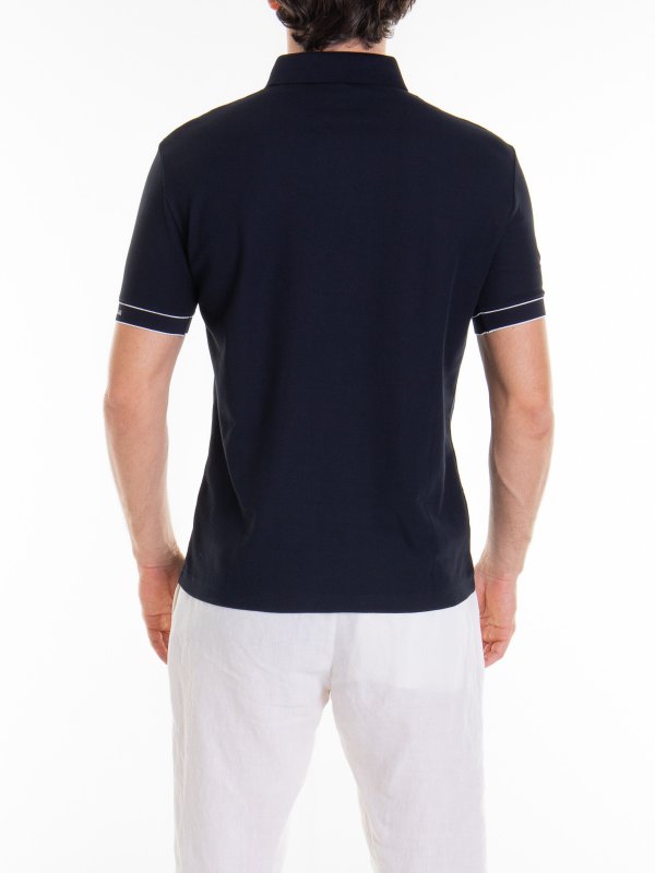 Emporio Armani Piquet White Men's Polo T-shirt
