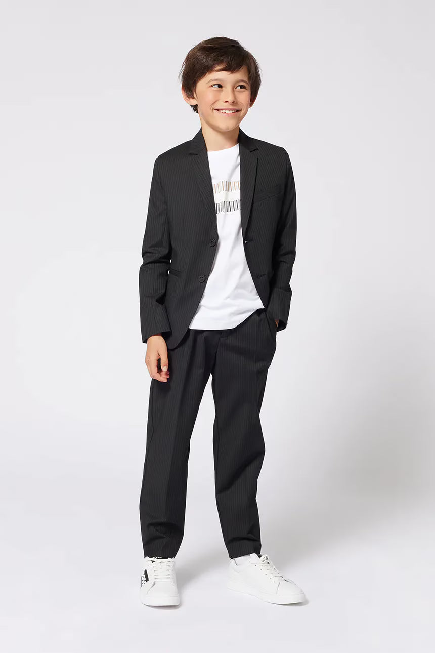 BOSS White Cotton T-shirt for Kids/Juniors