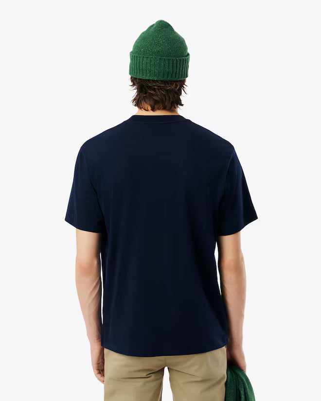 Lacoste Men's Cotton T-shirt in Navy Blue