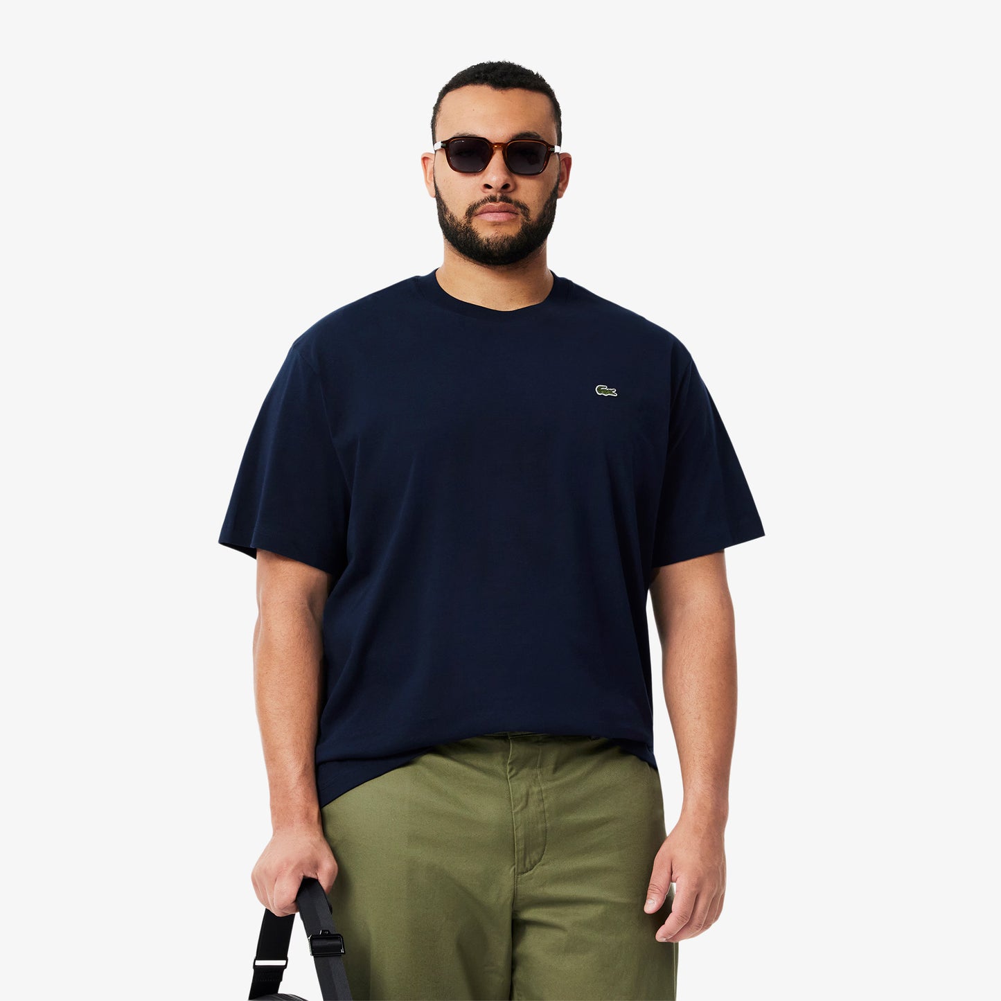 Lacoste Men's Cotton T-shirt in Navy Blue
