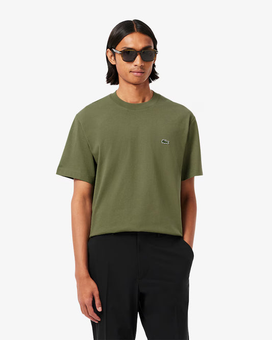 Lacoste Men's Olive Green T-shirt Uomo Girocollo Art