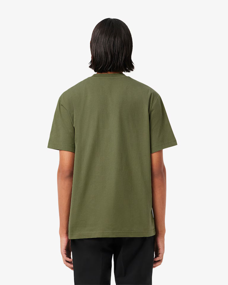 Lacoste Men's Black T-shirt Uomo Girocollo Art