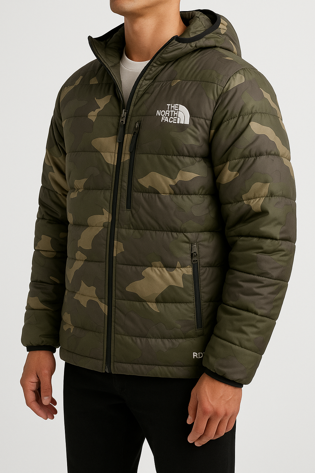 The North Face Men's Thermoball Jacket - Peyote Beige Woodchip Camp Print
