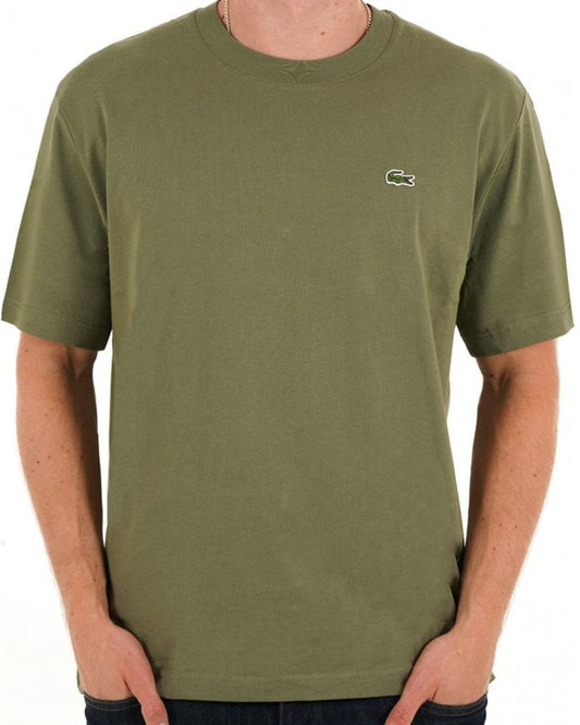 Lacoste Men's Cotton T-shirt in Khaki Green
