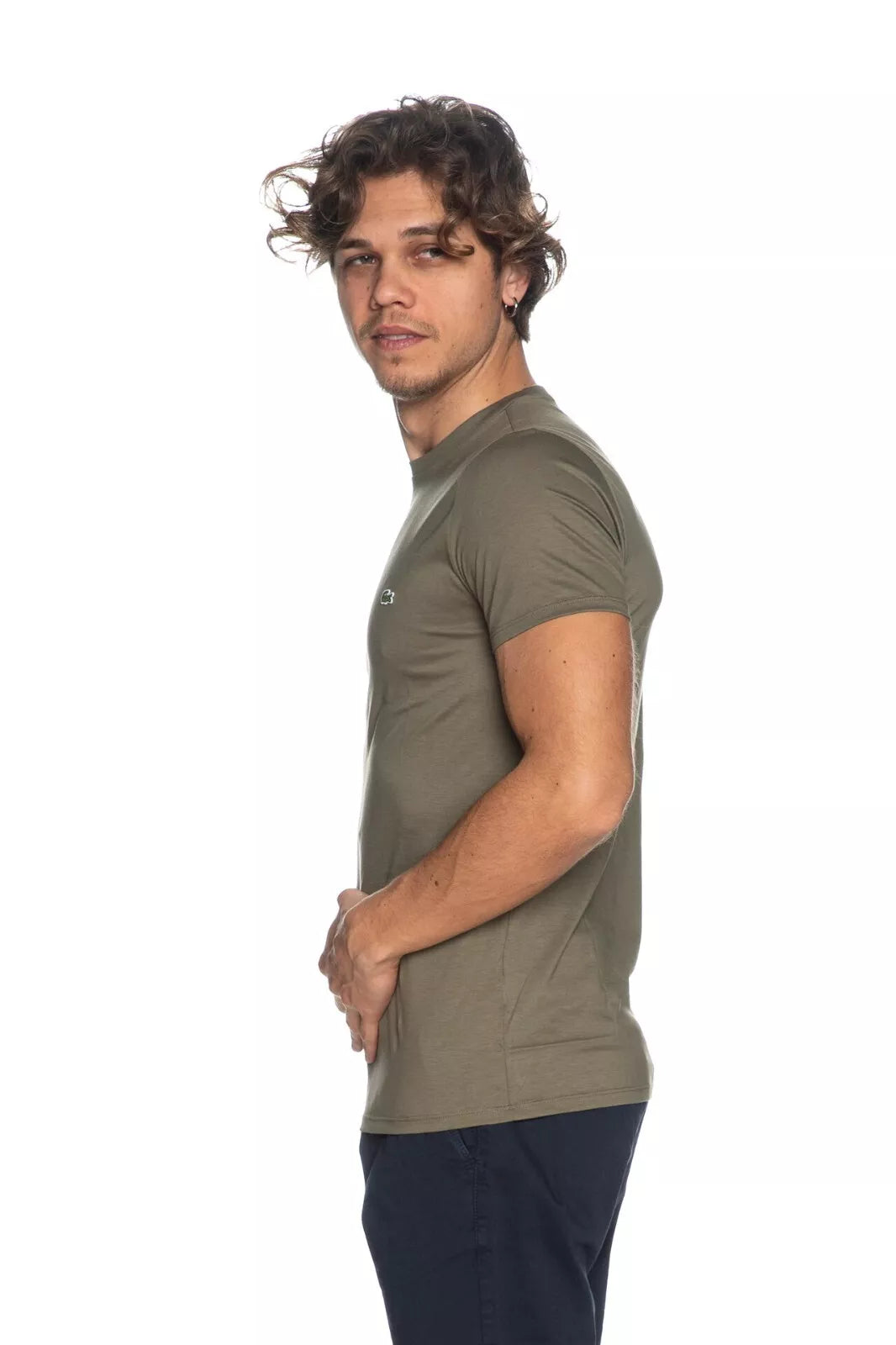 Lacoste Men's Black T-shirt Uomo Girocollo Art