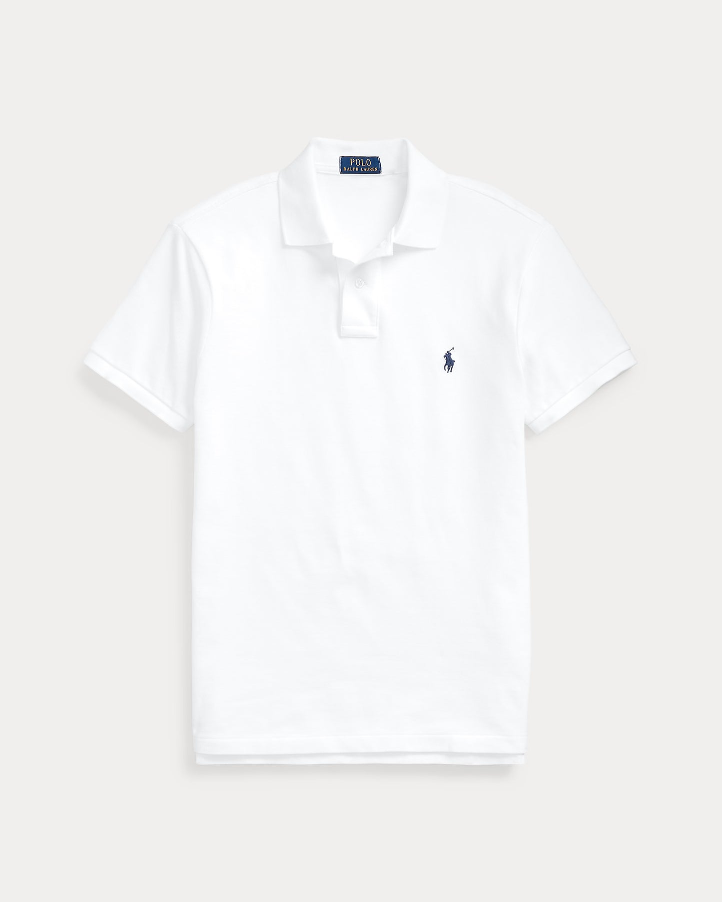 Polo Ralph Lauren Men's Slim Fit Mesh White Polo Shirt