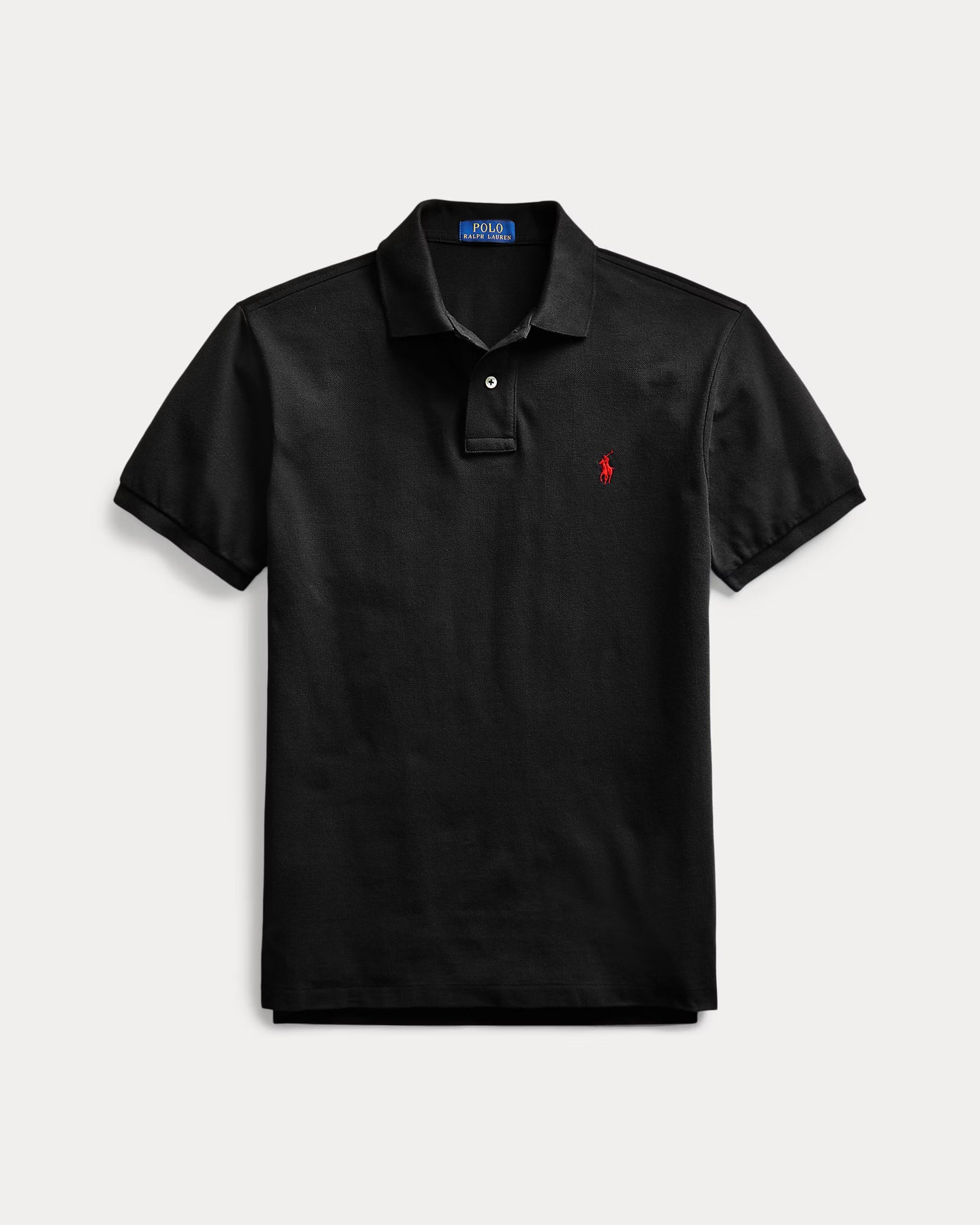 Polo Ralph Lauren Men's Slim Fit Mesh Black Polo Shirt