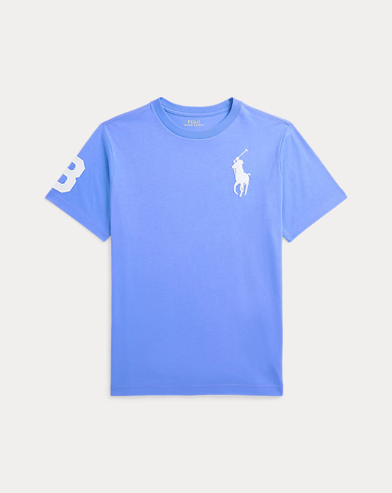 Ralph Lauren Big Pony Blue Cotton Jersey T-Shirt for Kids/Juniors