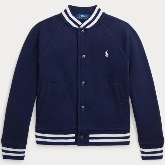 Ralph Lauren Fleece Baseball Jacket - Navy