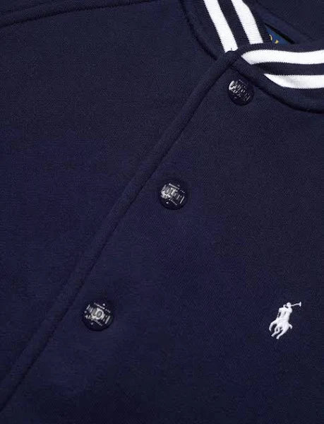 Ralph Lauren Fleece Baseball Jacket - Navy