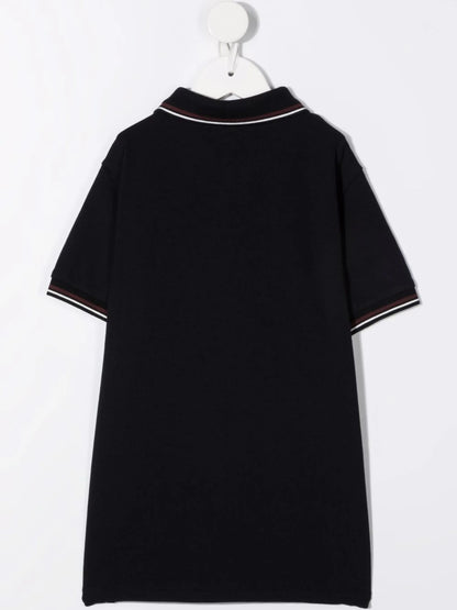 Emporio Armani Kids/Juniors Black Cotton Polo T-shirt