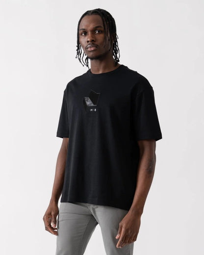 BOSS Tee Mirror 1 Men's Black Graphic Print T-Shirt