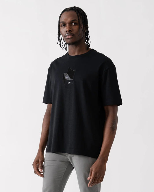 BOSS Tee Mirror 1 Men's Black Graphic Print T-Shirt