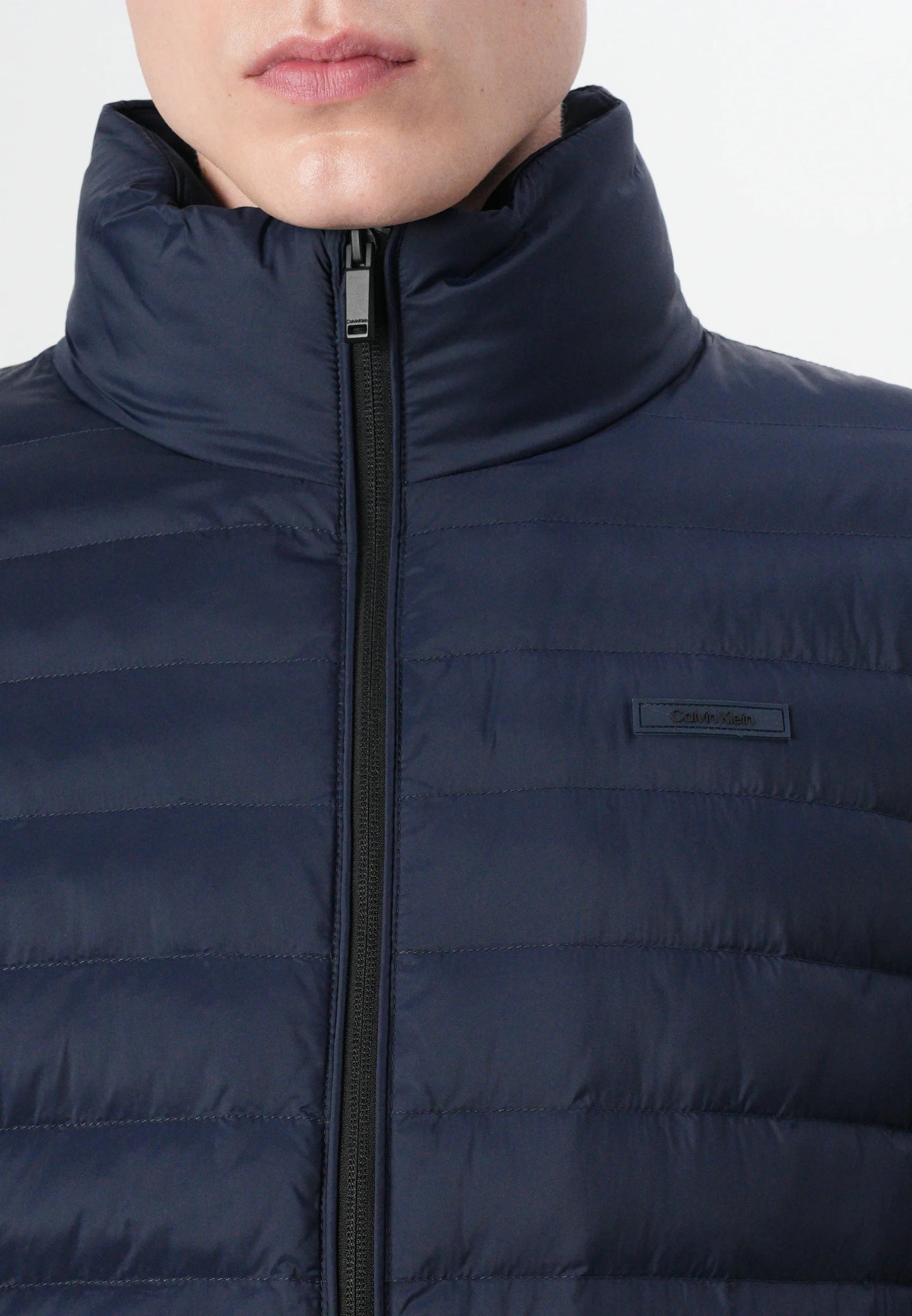 Calvin Klein Navy Blue Puffer Jacket with Insert Pockets