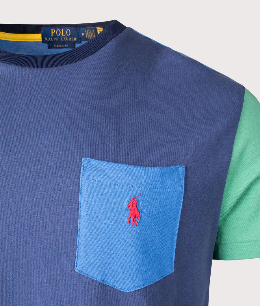 Ralph Lauren Navy Blue Cotton T-shirt for Kids/Juniors