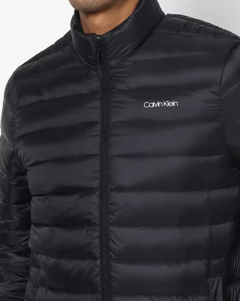 Calvin Klein Black Puffer Jacket with Insert Pockets