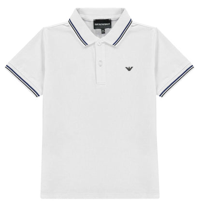 Emporio Armani Kids/Juniors White Cotton Polo Shirt