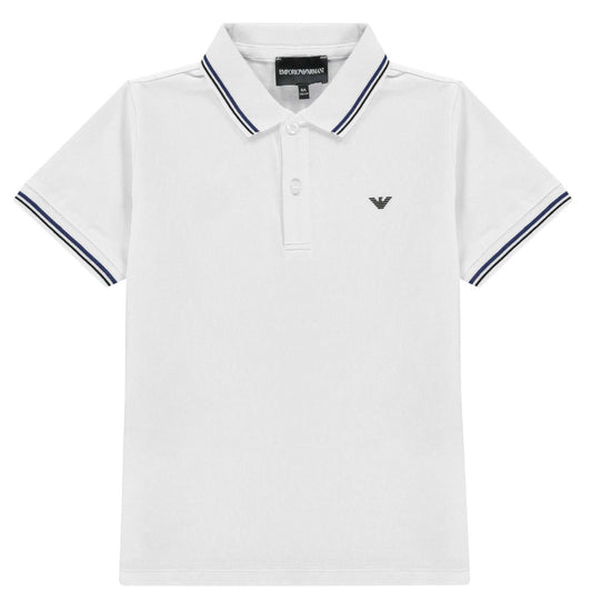 Emporio Armani Kids/Juniors White Cotton Polo Shirt