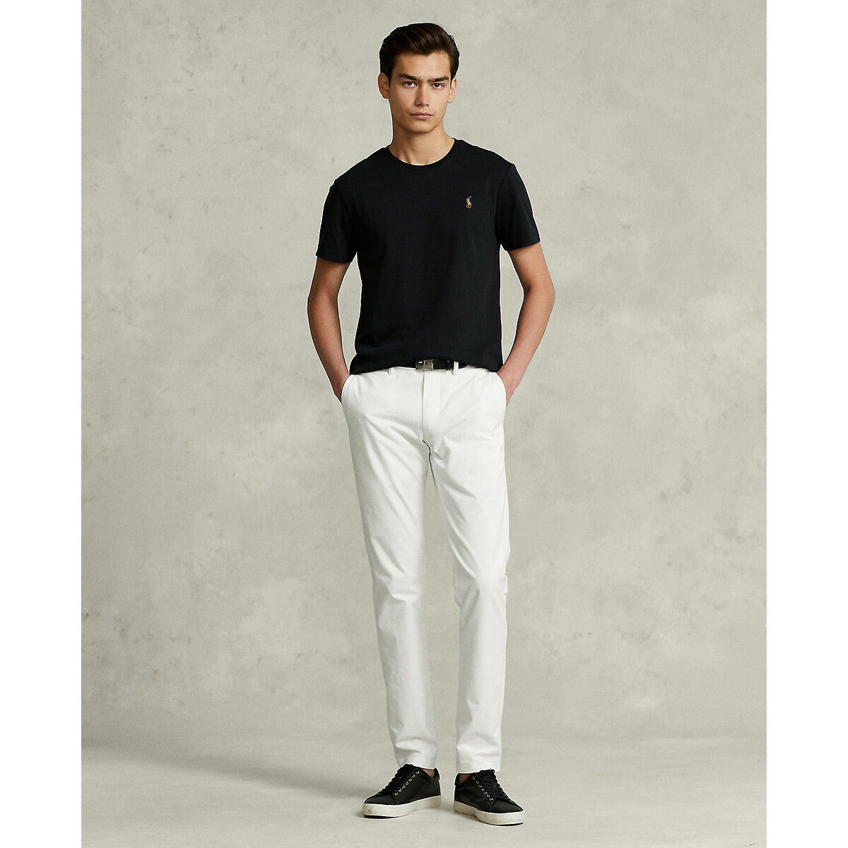 Ralph Lauren Custom Slim Fit Jersey Crewneck Men's Navy Blue T-Shirt