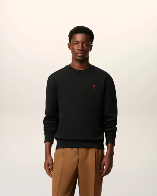 Black Cotton Ami de Coeur Sweatshirt