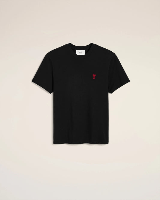 Ami De Coeur Men's Cotton Black T-Shirt