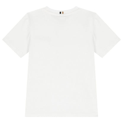 BOSS Bold Logo White T-Shirt for Kids/Juniors