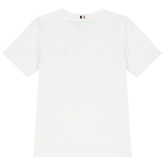 BOSS Bold Logo White T-Shirt for Kids/Juniors