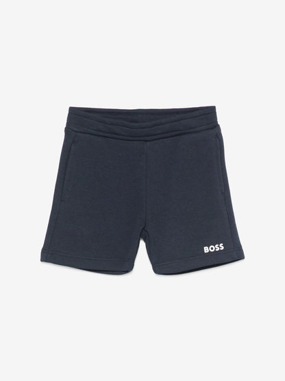 BOSS Baby Boys Logo Shorts in Navy Blue