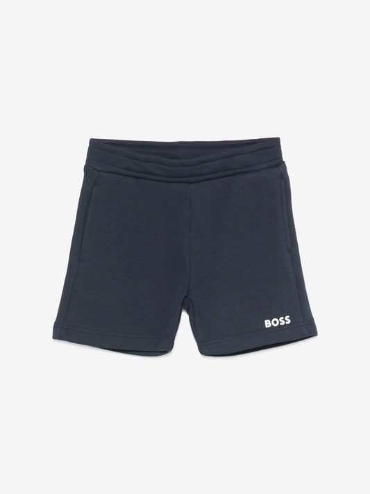 BOSS Baby Boys Logo Shorts in Navy Blue