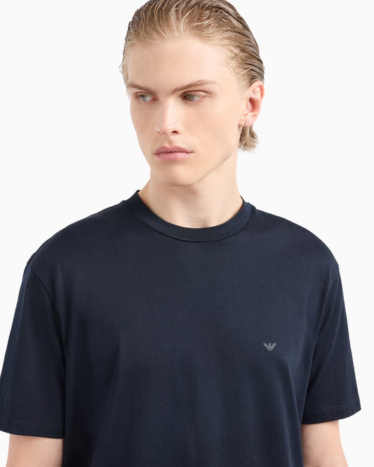 Emporio Armani ASV Men's Travel Essentials Navy Blue Jersey T-shirt
