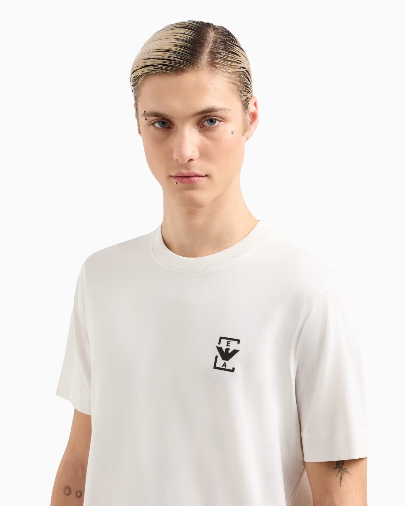 ASV Jersey T-shirt with rubberised logo print - Armani