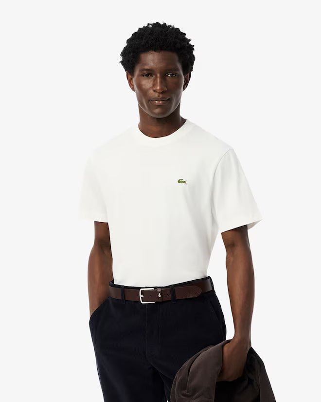 Lacoste Men's White Cotton T-shirt