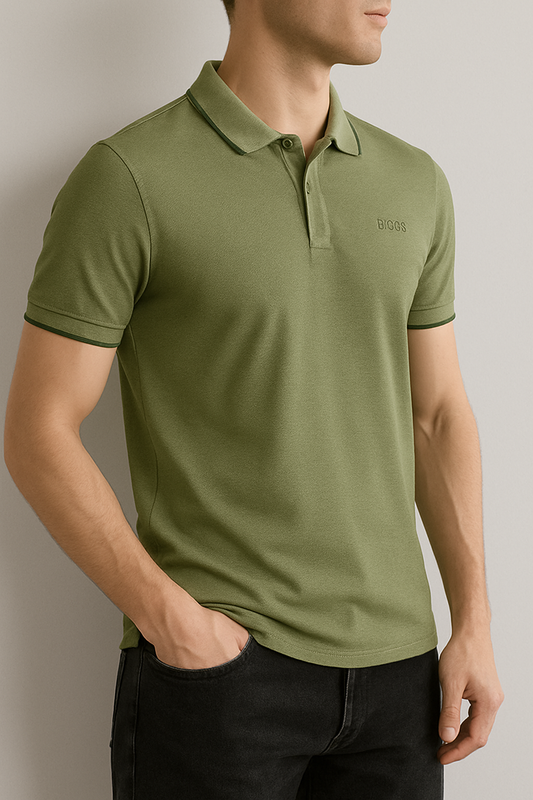 BOSS Paddy Polo Khaki Green Men's T-shirt