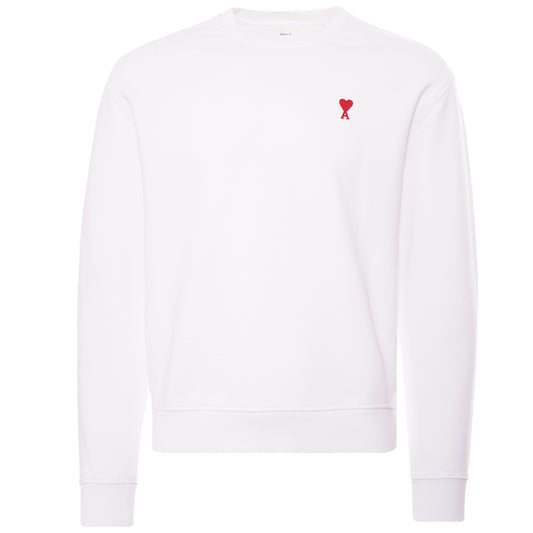 White Cotton Ami de Coeur Sweatshirt